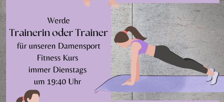Gesucht: Trainerin oder Trainer Damensport Fitness Kurs